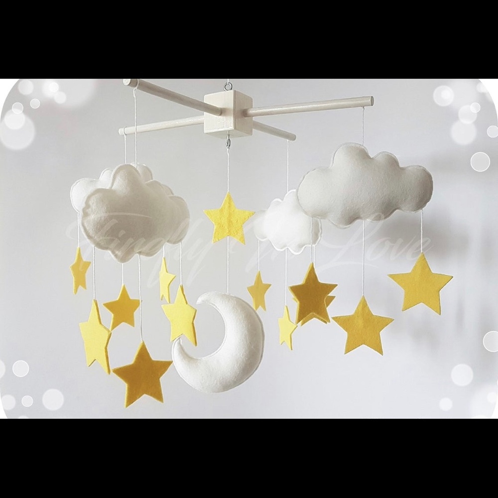 Moon and Stars crib mobile